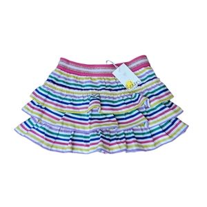 Mini Boden Girls Rainbow Tiered Ruffle Skirt 2-3